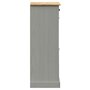 Voir la diapositive 6 : VIDAXL Armoire à chaussures VIGO 60x35x96 cm gris bois massif de pin