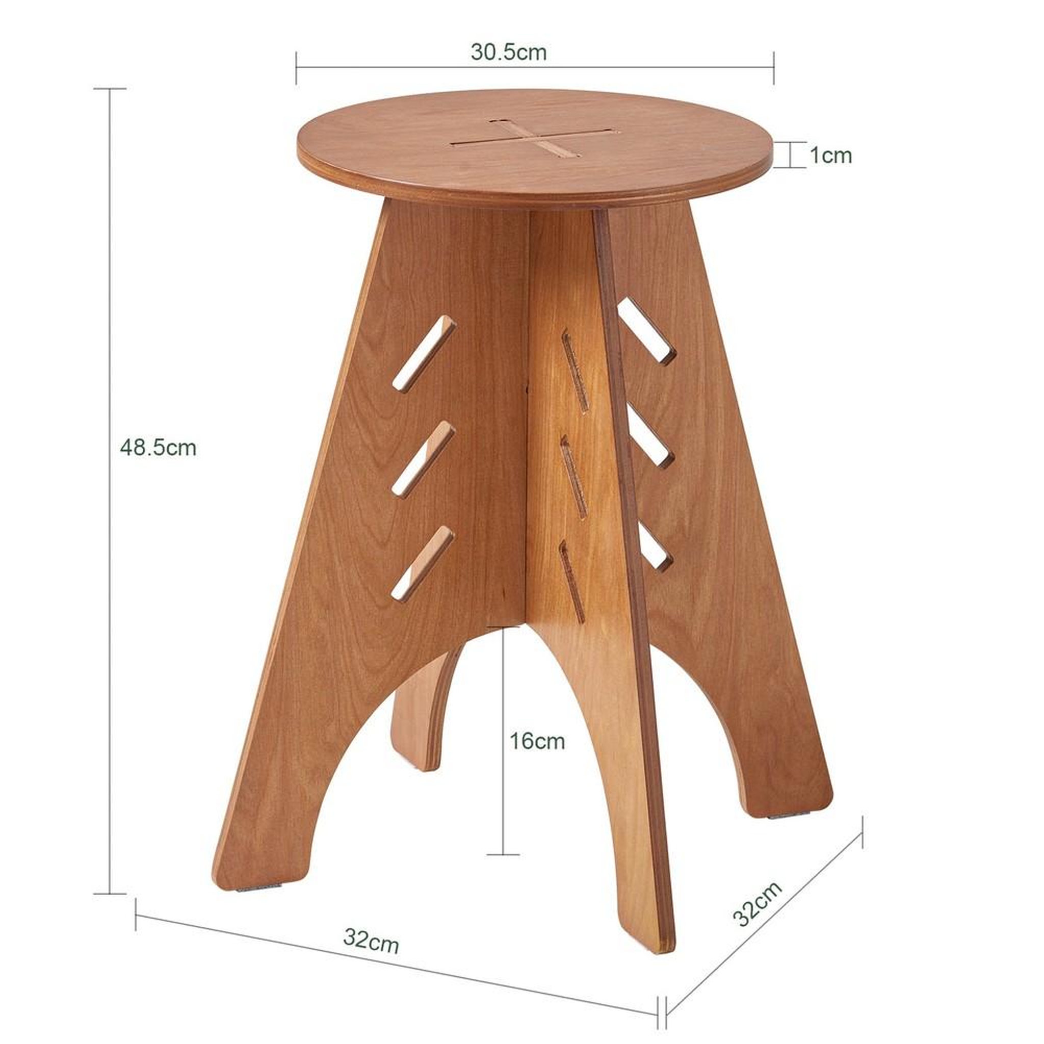 Voir la diapositive 3 : SOBUY SoBuy - Table D'appoint - Brun Clair - 32x32x48.5cm - Moderne - HFBT01-K