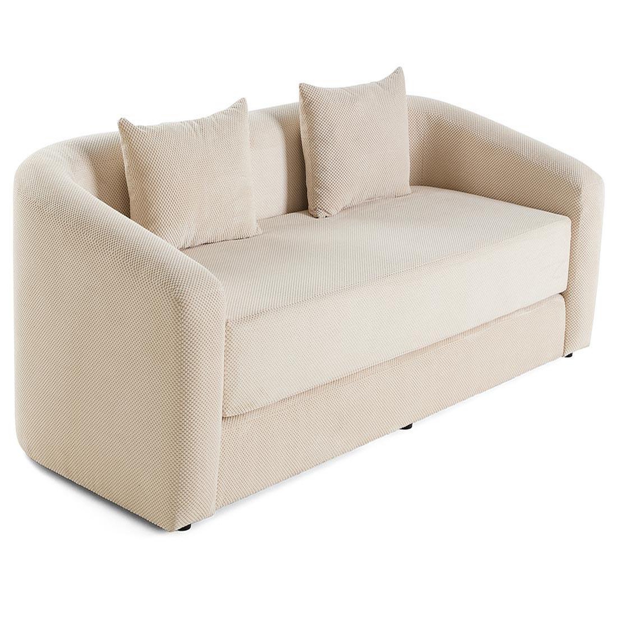 Voir la diapositive 2 : BEST MOBILIER Nuvia - canapé convertible déplimousse 3 places en velours texturé