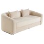 Voir la diapositive 2 : BEST MOBILIER Nuvia - canapé convertible déplimousse 3 places en velours texturé