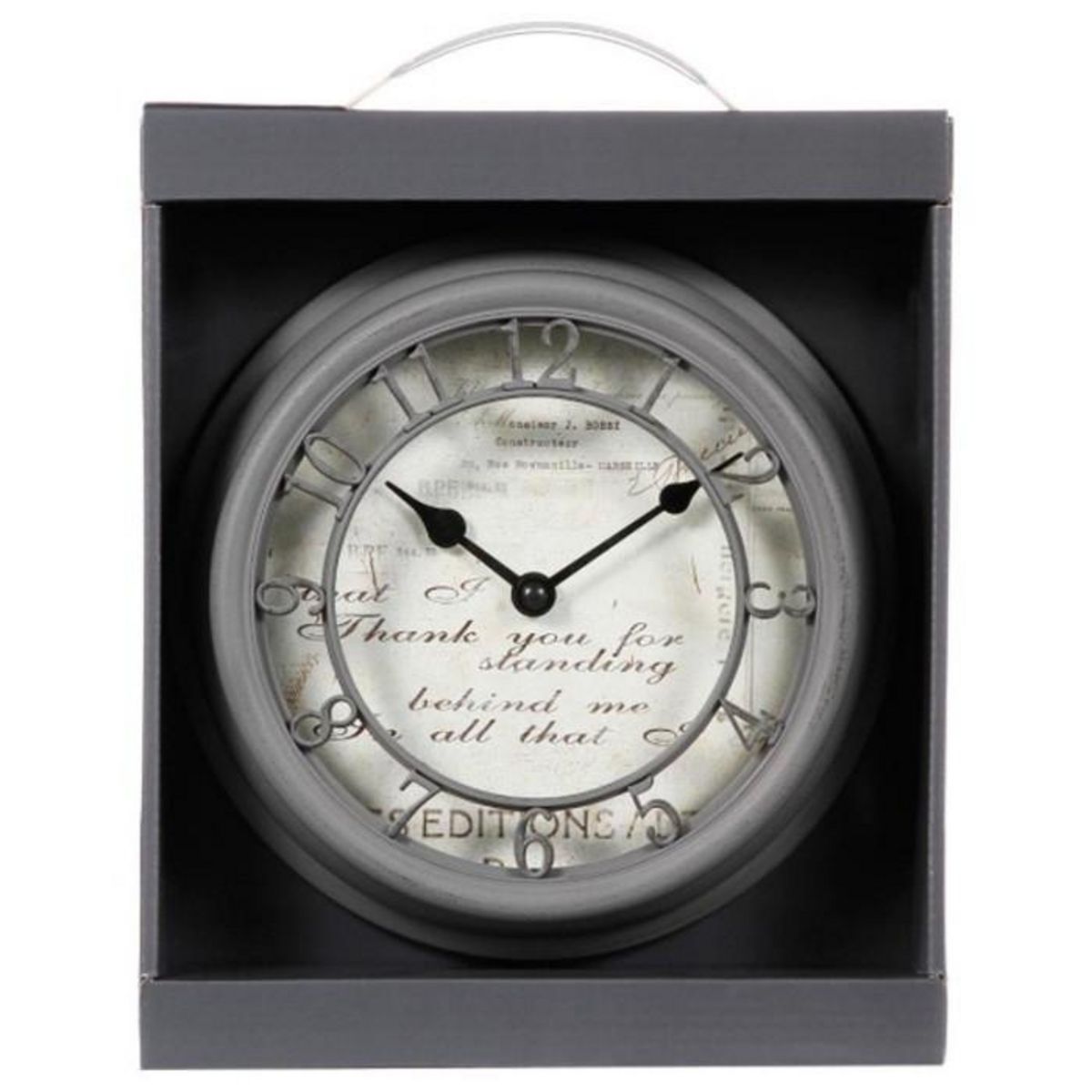 Paris Prix Pendule Murale  Romance  21cm Gris