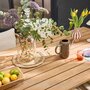 Voir la diapositive 3 : SWEEEK Table de jardin bois d'eucalyptus et cordes 8 fauteuils beige