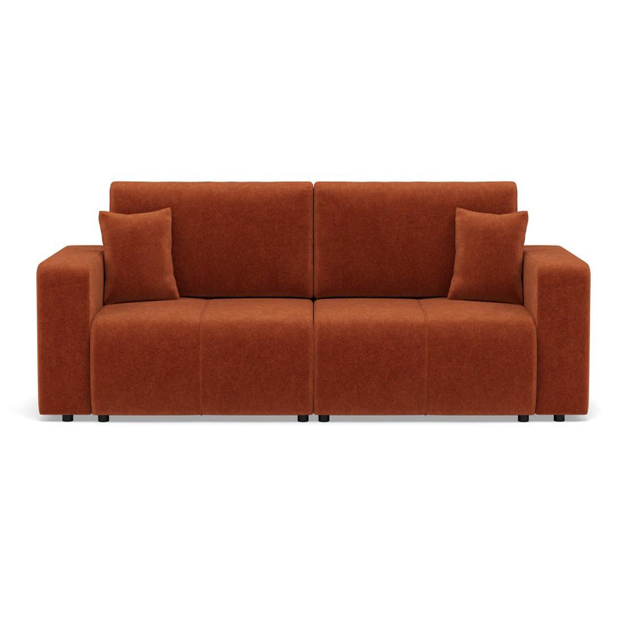 Voir la diapositive 1 : BEST MOBILIER Nicole - canapé droit 4 places convertible avec coffre en tissu