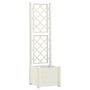 Voir la diapositive 2 : VIDAXL Jardiniere avec treillis 43x43x142 cm PP Blanc