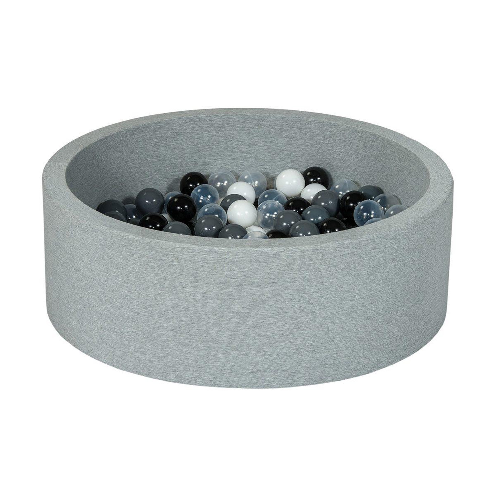 VELINDA Piscine à balles aire de jeu + 150 balles noir, blanc, transparent, gris