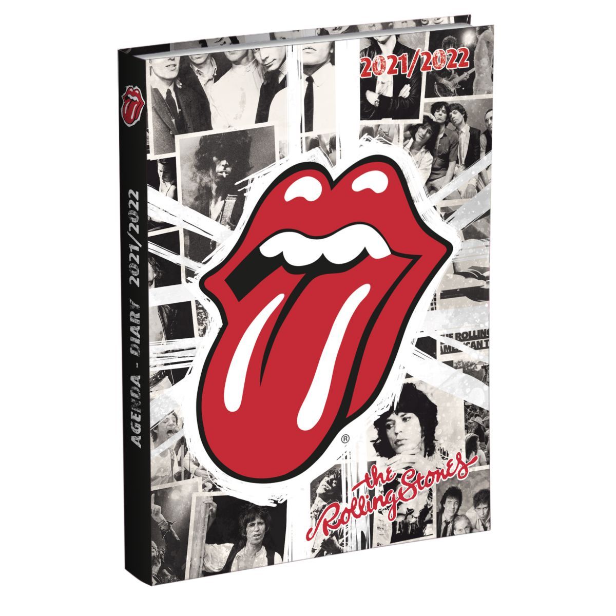 ROLLING STONES Agenda scolaire Rolling Stones bouche sui tire la langue fond photos bouche rouge 2021-2022