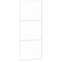 Voir la diapositive 2 : VIDAXL Porte coulissante blanc 90x205 cm verre trempe aluminium
