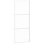 Voir la diapositive 2 : VIDAXL Porte coulissante blanc 90x205 cm verre trempe aluminium