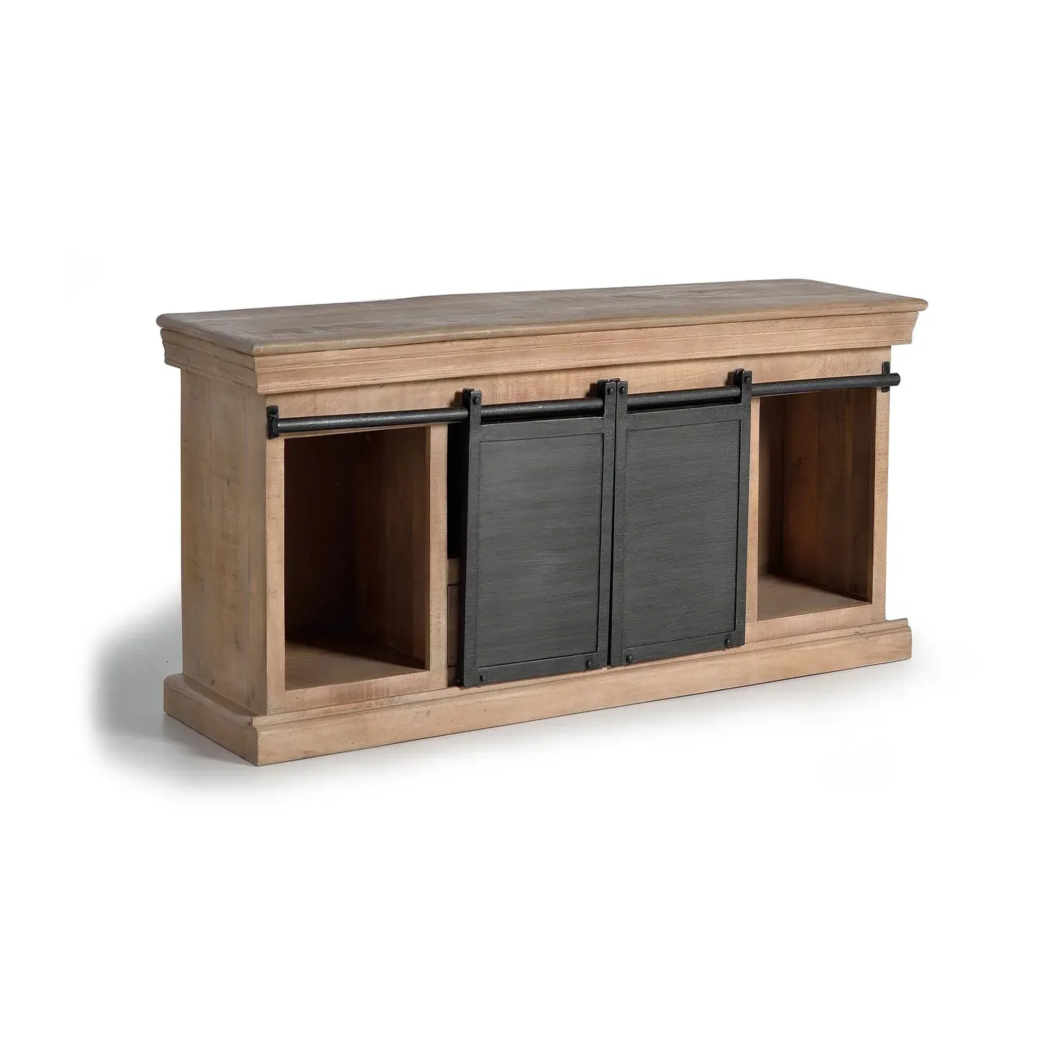 Voir la diapositive 2 : GINER Y COLOMER SL Meuble tv en bois de manguier 150 cm style industriel moderne