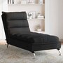 Voir la diapositive 1 : VIDAXL Chaise longue de massage avec coussins noir tissu