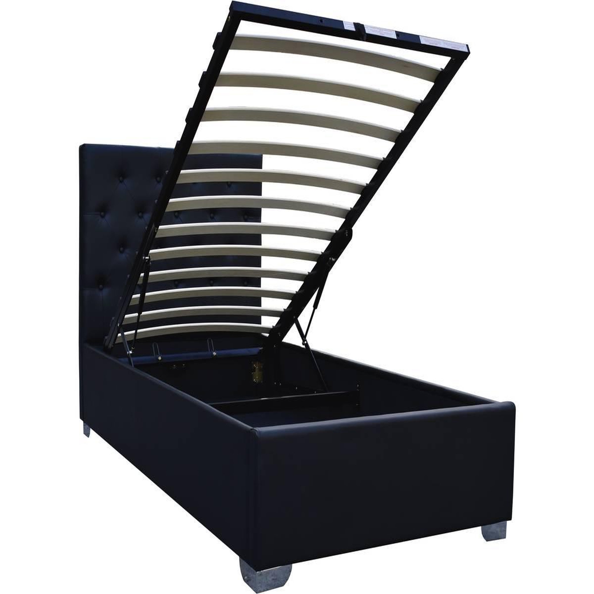 Voir la diapositive 4 : Habitat et Jardin Lit simple avec coffre  tino  - 90 × 190 cm - noir
