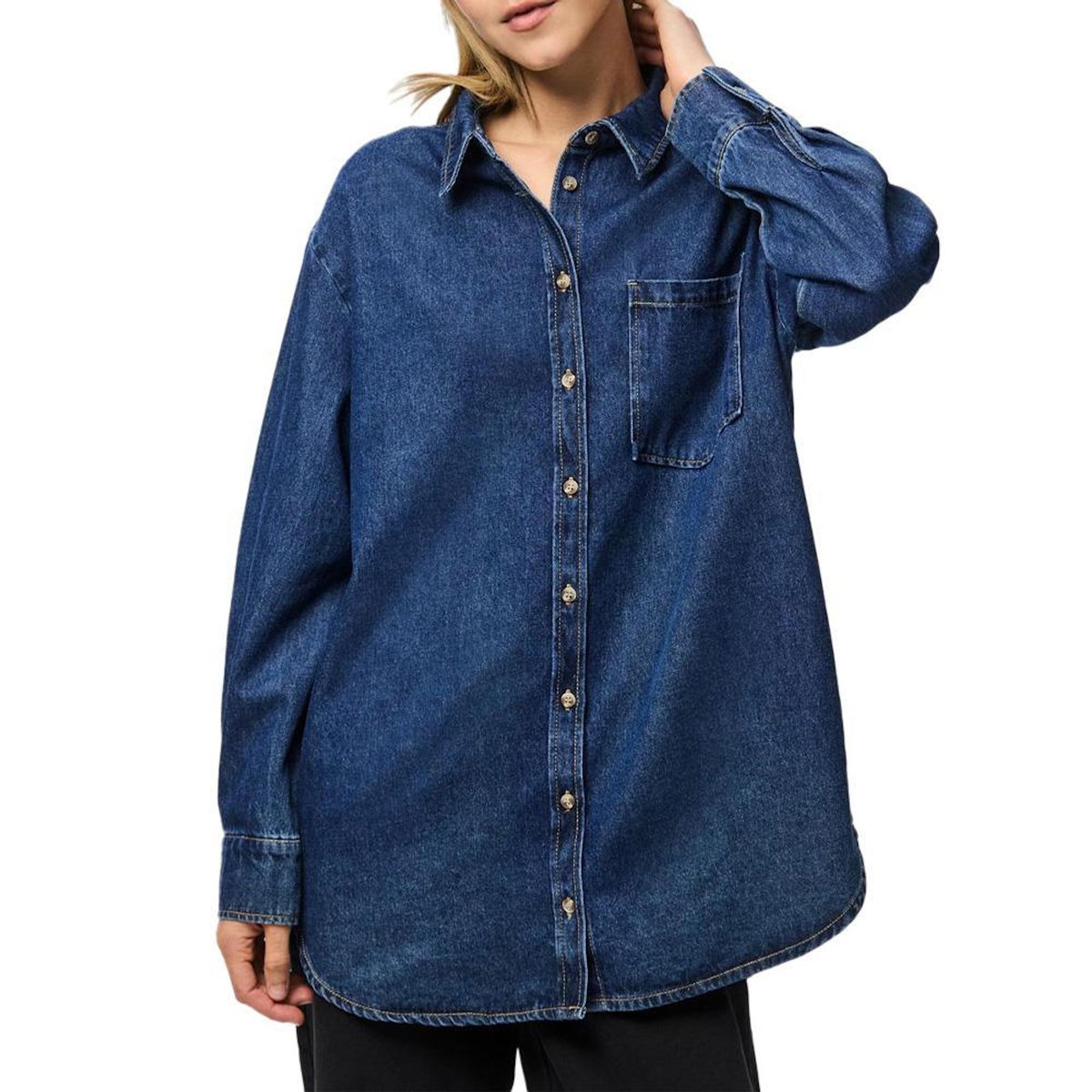 Pieces Chemise Bleu Foncé Femme Pieces Maisie