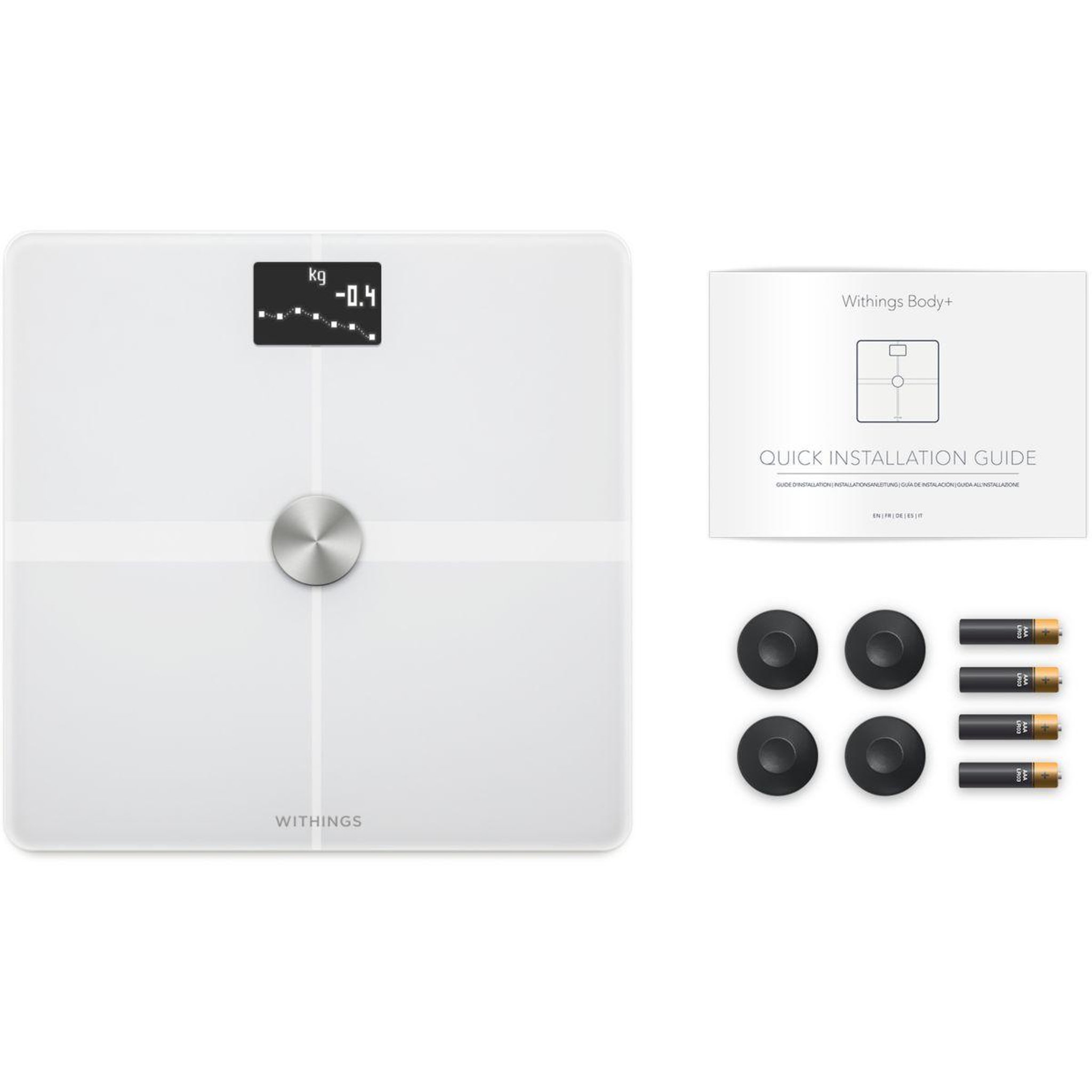Voir la diapositive 2 : WITHINGS Pèse personne connecté Body plus blanc