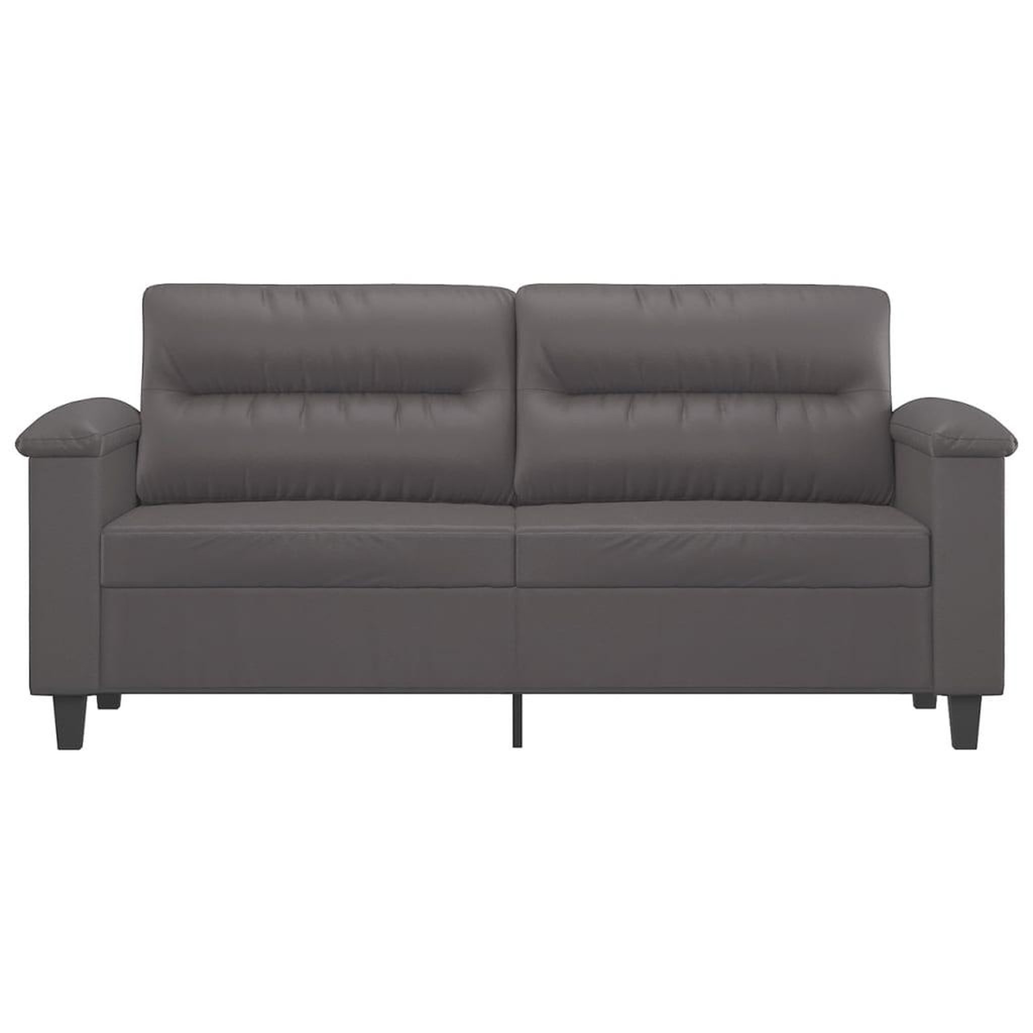 Voir la diapositive 3 : VIDAXL Canape a 2 places Gris 140 cm Similicuir
