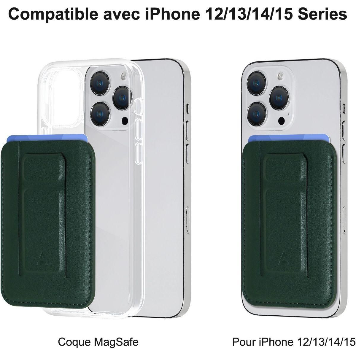 ADEQWAT Porte-cartes Magnétique avec support Vert