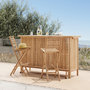 Voir la diapositive 2 : Rendez vous déco Ensemble bar et chaise de bar de jardin en bambou (lot de 2)-Vadella