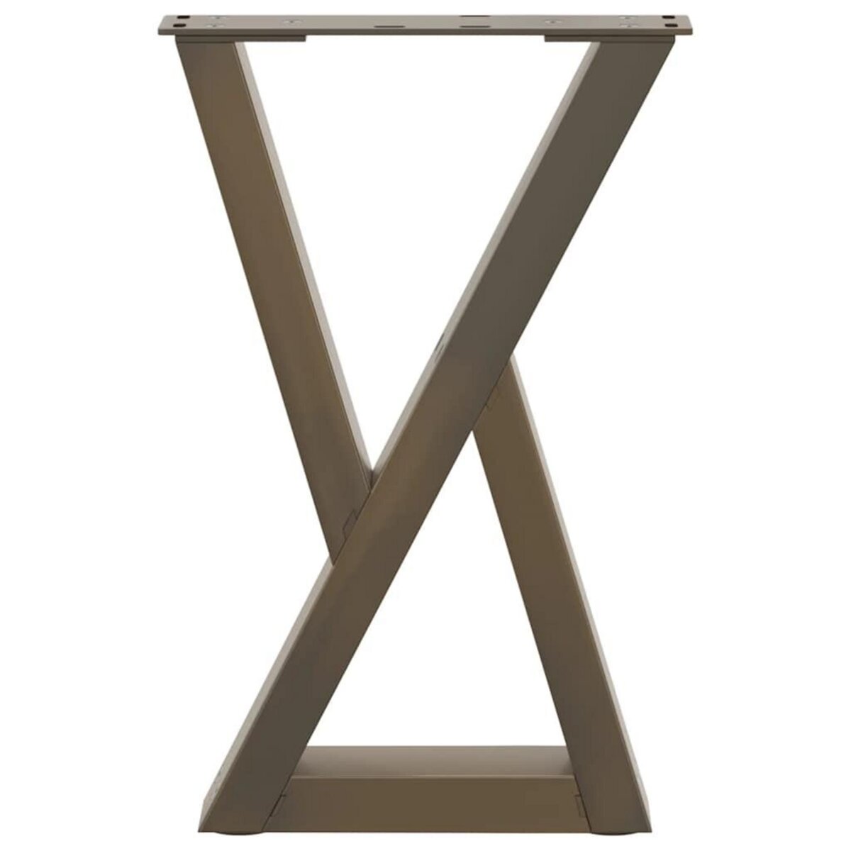 VIDAXL Pieds de table basse 2pcs acier naturel 38x(42-43,3)cm