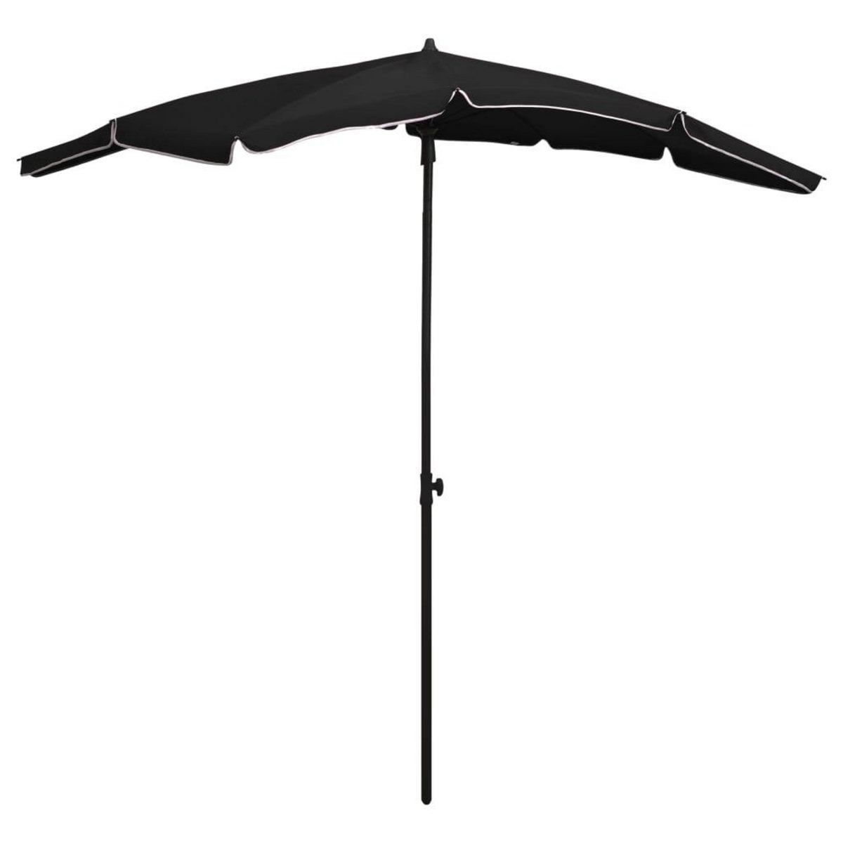 VIDAXL Parasol de jardin avec mat 200x130 cm noir