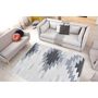 Voir la diapositive 4 : Paris Prix Tapis Tissé Imprimé à Poils Plats  Maya V  Gris