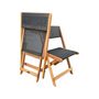Voir la diapositive 3 : Habitat et Jardin Chaise pliante en bois exotique  Seoul  - Maple - Noir - Lot de 2
