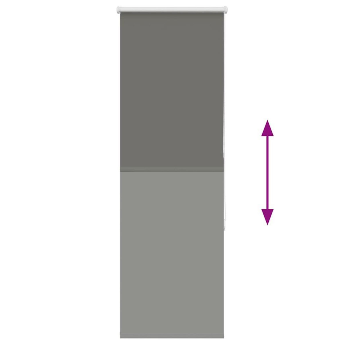 VIDAXL Store enrouleur occultant largeur du tissu 45,7 cm polyester