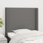 Voir la diapositive 1 : VIDAXL Tete de lit avec oreilles Gris fonce 83x16x118/128 cm Tissu