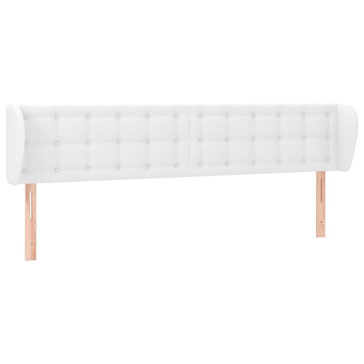 VIDAXL Tete de lit avec oreilles Blanc 203x23x78/88 cm Similicuir