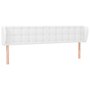 Voir la diapositive 2 : VIDAXL Tete de lit avec oreilles Blanc 203x23x78/88 cm Similicuir