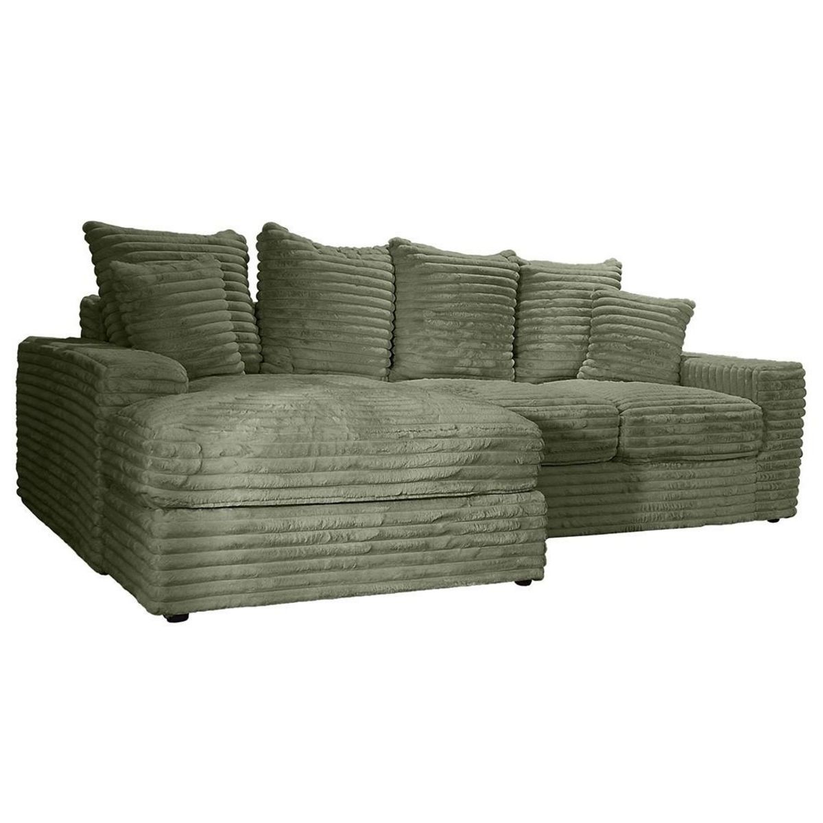 LISA DESIGN Andy - canapé d'angle gauche 4 places en fausse fourrure côtelée