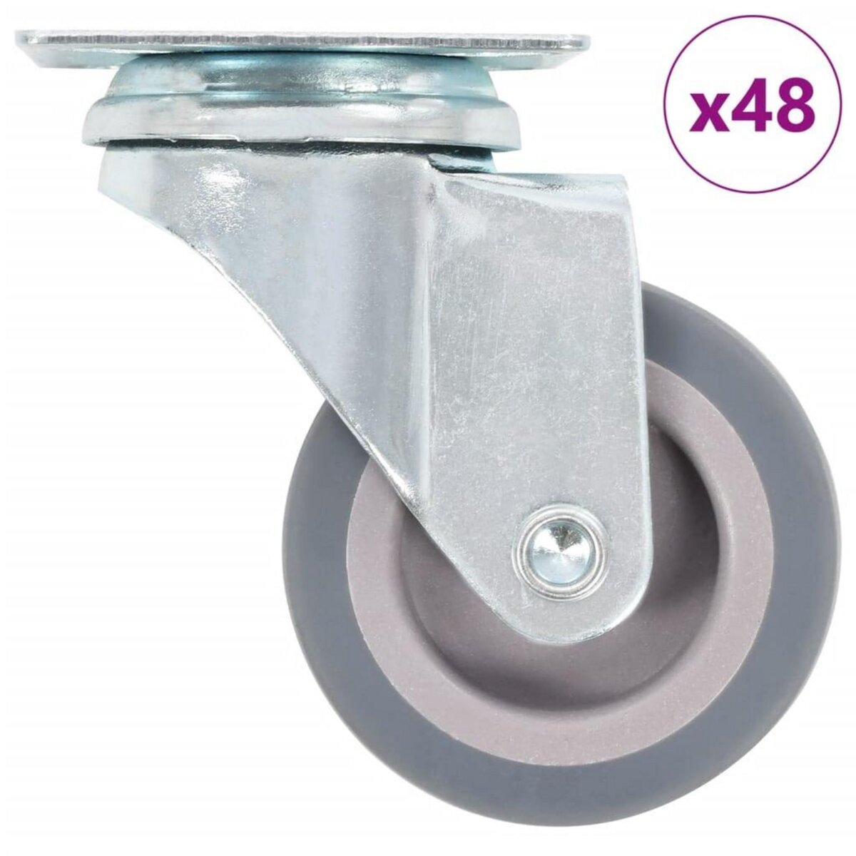 VIDAXL 48 pcs Roulettes pivotantes 50 mm