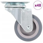 VIDAXL 48 pcs Roulettes pivotantes 50 mm