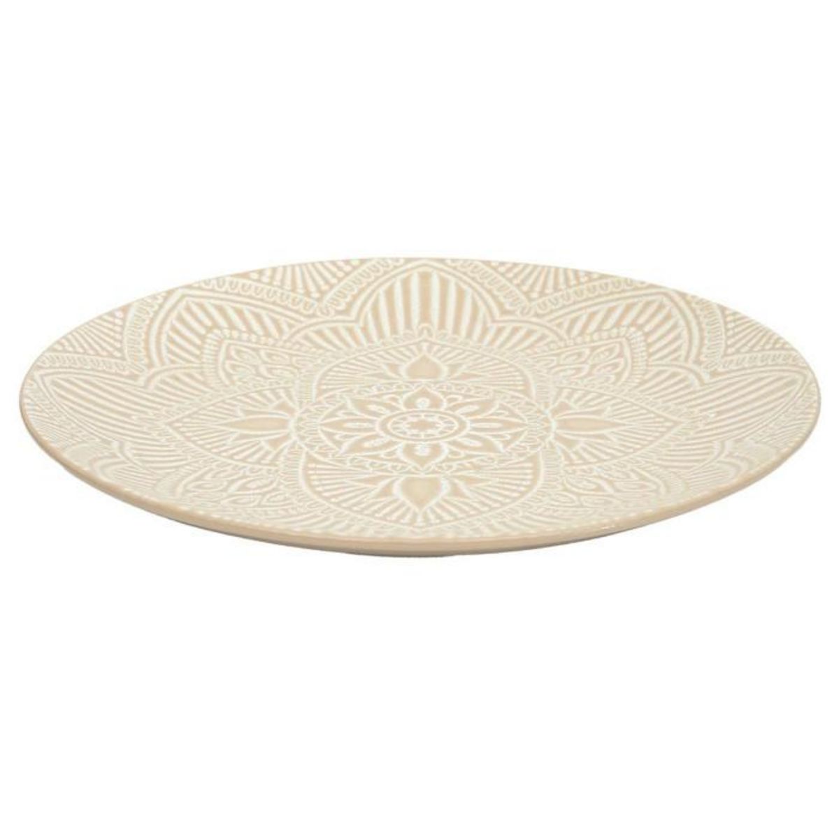 Paris Prix Lot de 6 Assiettes Plates  Sahara  27cm Beige