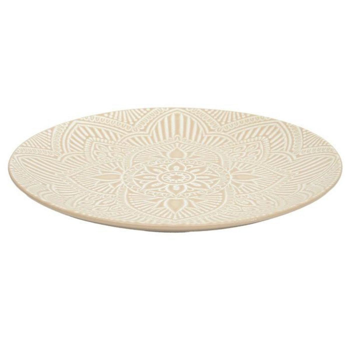 Paris Prix Lot de 6 Assiettes Plates  Sahara  27cm Beige