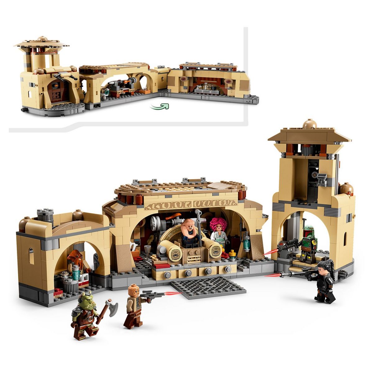 LEGO Star Wars 75326 - La Salle du Trône de Boba Fett, Jouet à Construire Pour les Enfants de 9 Ans et Plus, Avec le Palais de Jabba et 7 Minifigures