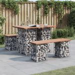 VIDAXL Banc de jardin design gabion 100x70x72cm bois massif de douglas