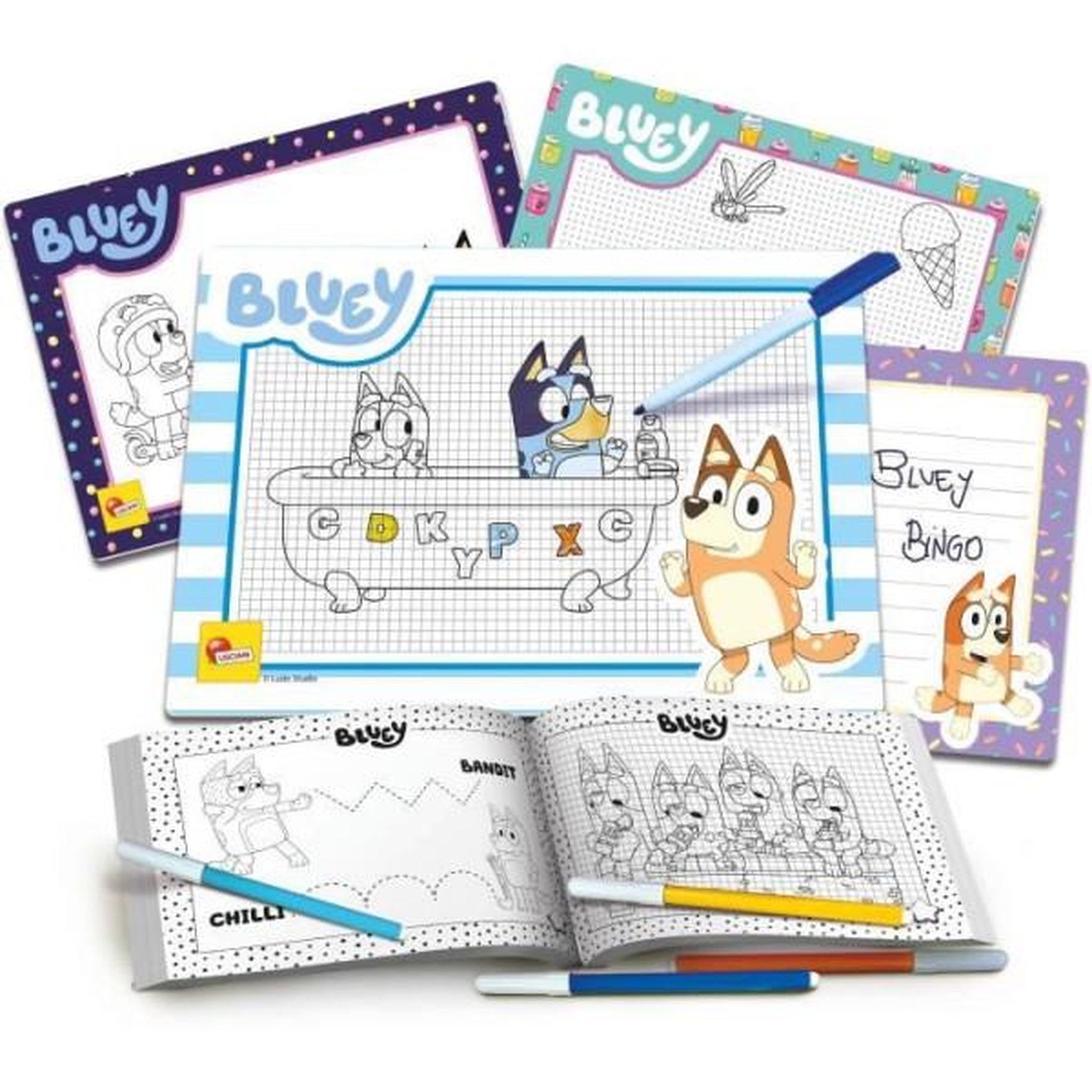 Voir la diapositive 4 : LISCIANI GIOCHI Ecole de dessin - bluey drawing school - kit complet pour apprendre a dessiner - lisciani