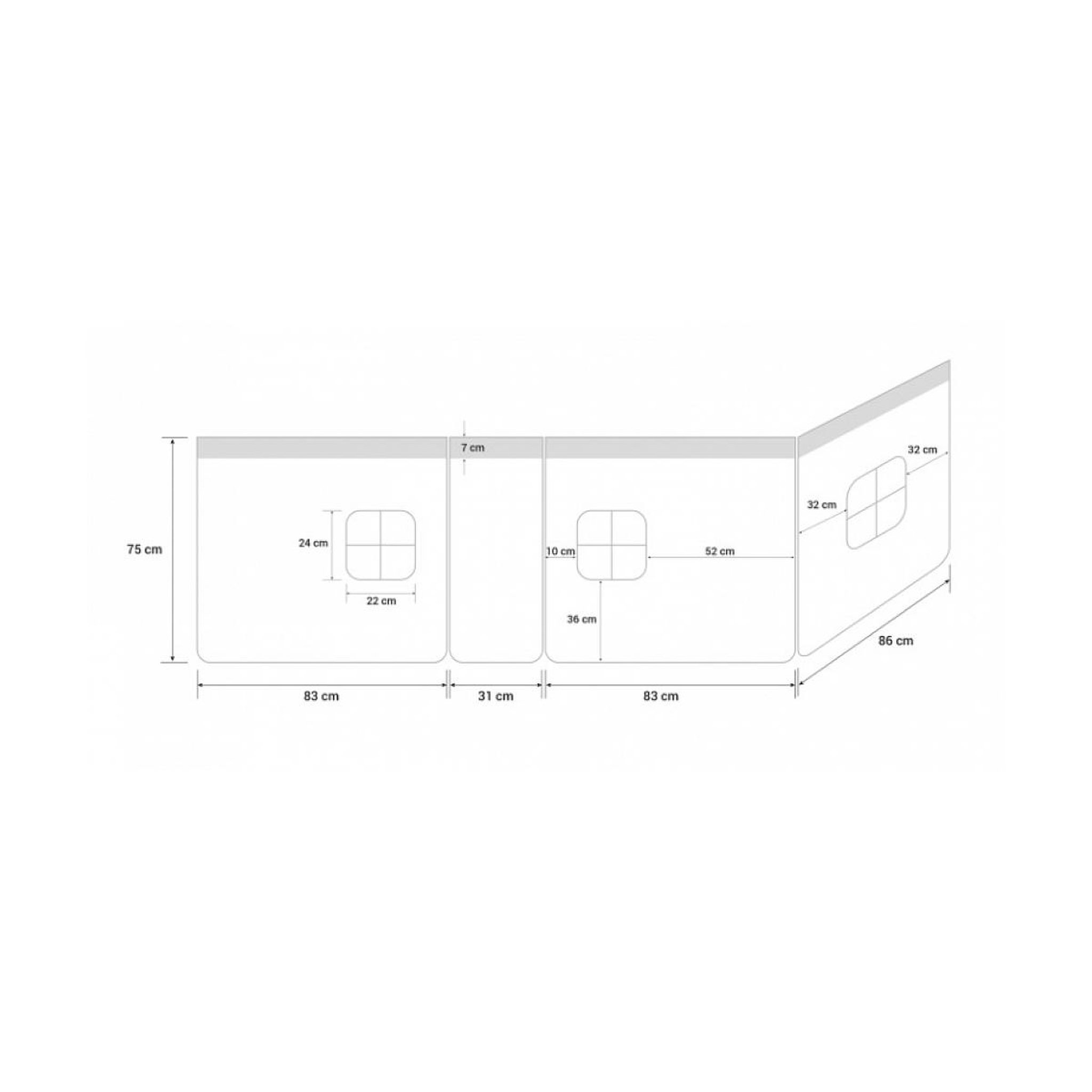 Voir la diapositive 2 : HomeStyle4U Rideau de lit pour lit mezzanine en coton Rose