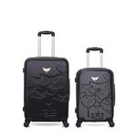 LES P'TITES BOMBES LPB LPB LUGGAGE - LOT DE 2 - Valises weekend et cabine AELYS. Coloris disponibles : Gris, Beige