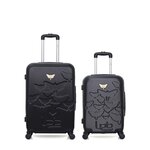 LES P'TITES BOMBES LPB LPB LUGGAGE - LOT DE 2 - Valises weekend et cabine AELYS. Coloris disponibles : Gris, Beige
