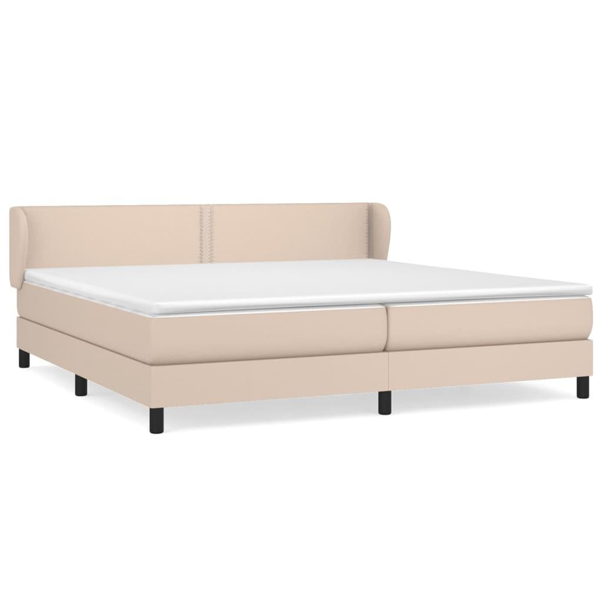 Voir la diapositive 1 : VIDAXL Sommier a lattes de lit avec matelas Cappuccino 200x200 cm