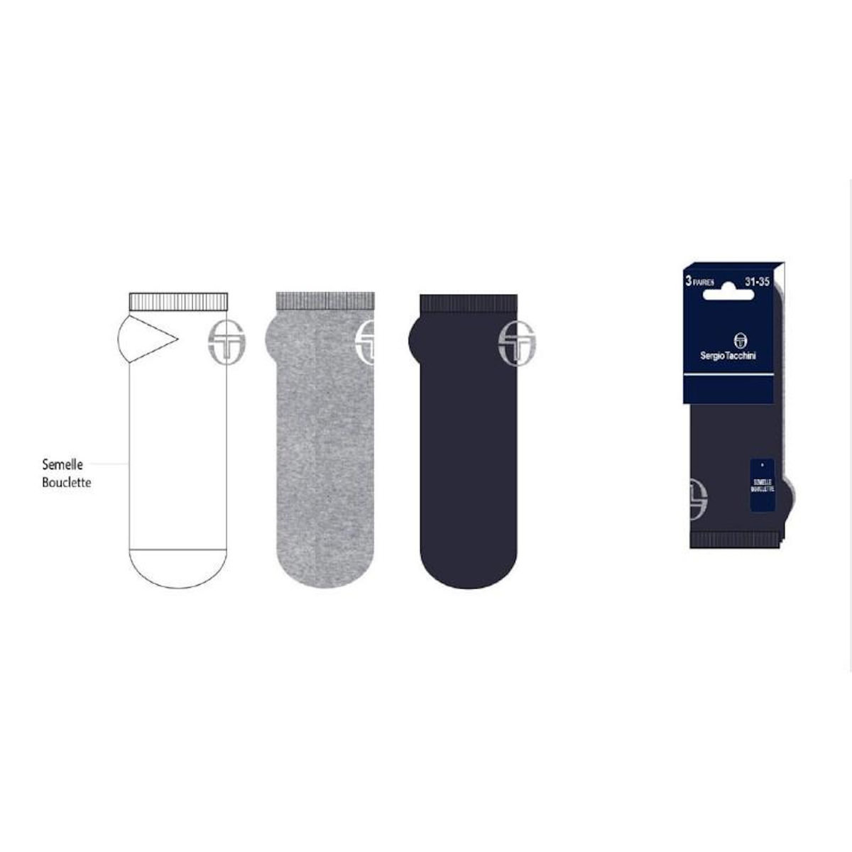 SERGIO TACCHINI Chaussettes Enfant SNEAKER SERGIO TACCHINI Lot de 12