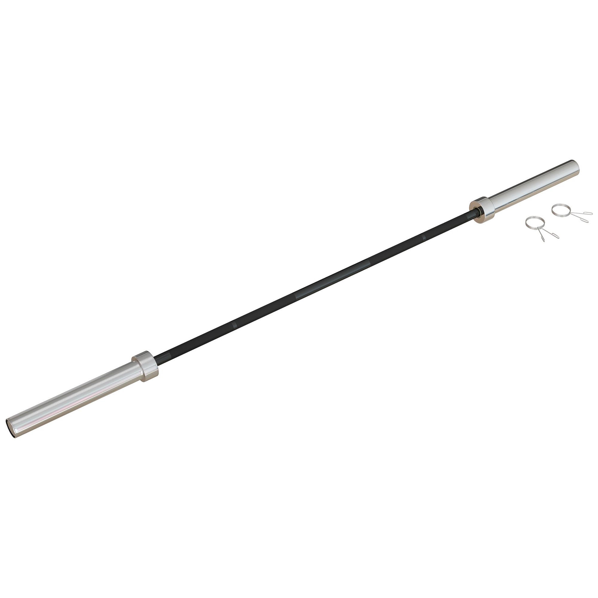 Voir la diapositive 1 : HOMCOM Barre d'haltères en acier 180 cm ø 50 mm avec 2 pinces charge max. 200 kg