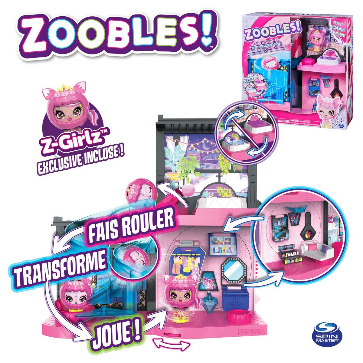 SPIN MASTER Figurine - Maison magique Zoobles