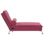 Voir la diapositive 5 : VIDAXL Chaise longue de massage avec traversin rouge bordeaux velours