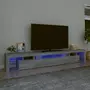 VIDAXL Meuble TV avec lumieres LED Sonoma gris 260x36,5x40 cm