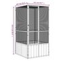Voir la diapositive 6 : VIDAXL Cage a oiseaux Gris 111x107x211,5 cm Acier galvanise