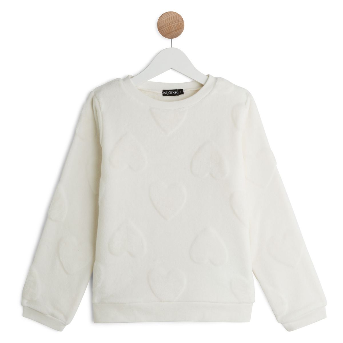 IN EXTENSO Sweat c&oelig;urs velours fille