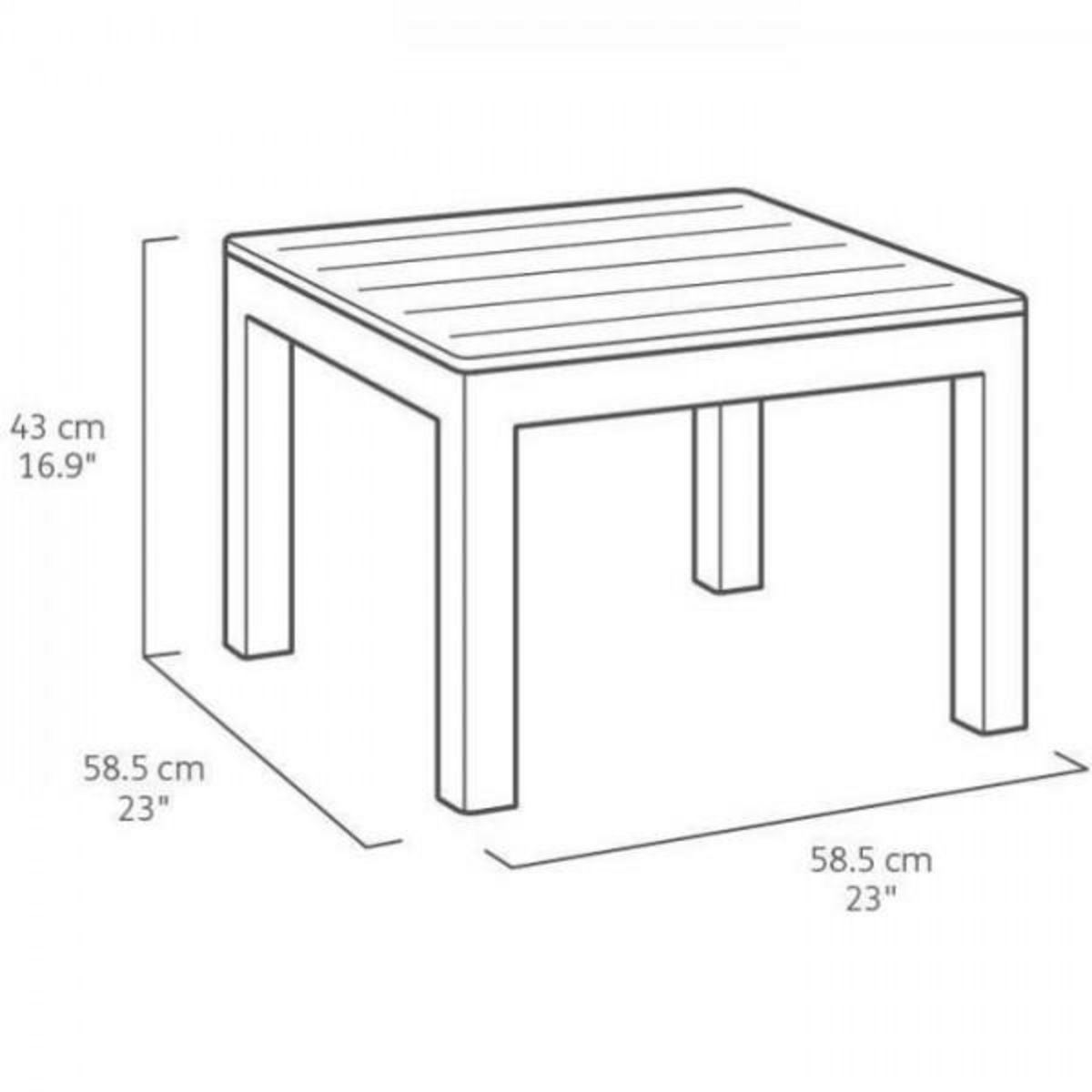 ALLIBERT by KETER Salon de jardin - en résine imitation rotin tressé - Allibert by KETER - 4 personnes - SanRemo - Cappuccino