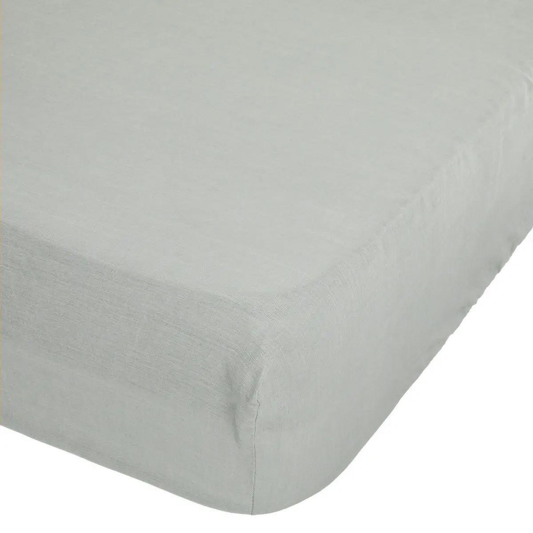 ATMOSPHERA Drap housse en lin  adorable  160x200cm vert céladon