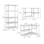 Voir la diapositive 4 : SWEEEK Lot de 2 étagères modulables en métal pour charges lourdes - Modul - avec 5 plateaux